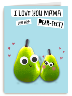 moederdag kaart mama you are pear fect