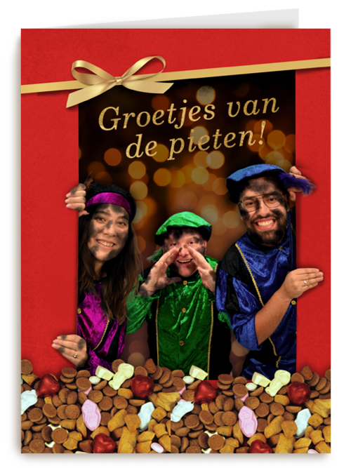 Sinterklaas kaart groetjes van de pieten