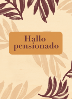 Pensioen kaart hallo pensionado