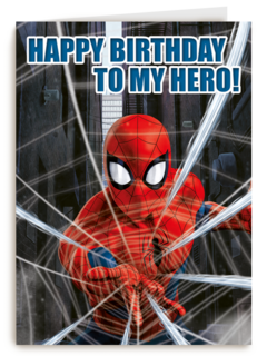 Spiderman verjaardagskaart to my hero