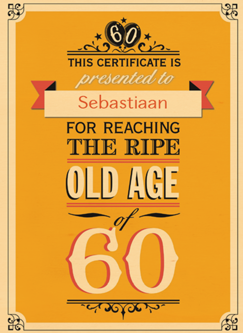 leeftijd zestig old age