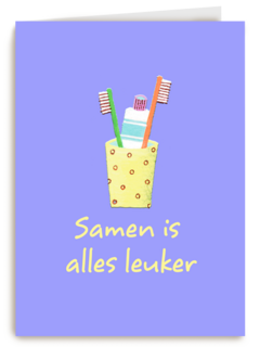 samenwonen kaart tandenborstels