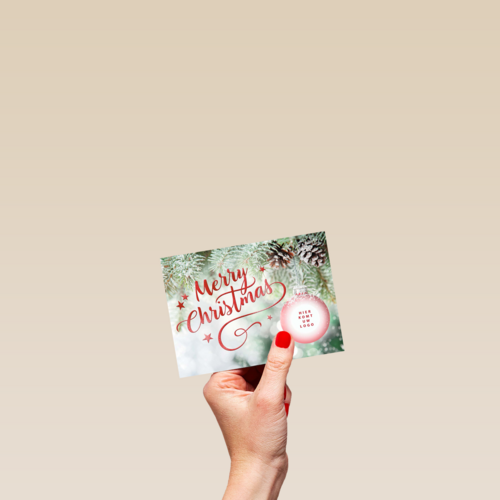 zakelijke kerstkaart met merry christmas