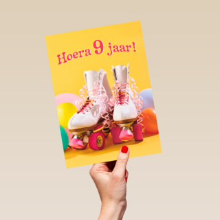 Hoera 9 Jaar rolschaatsen