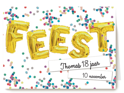 uitnodiging feest ballonnen