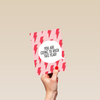 nieuwjaarskaart goede voornemens you are going to rock this year
