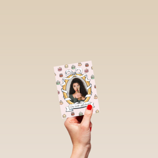 Verjaardagskaart foto cupcakes en spiegel