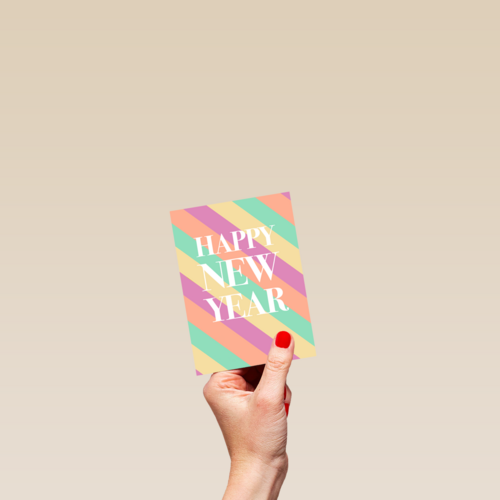 Nieuwjaar kaart happy new year
