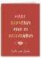 Dikke kerstkus brievenbus