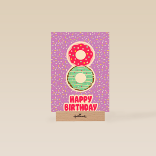 Verjaardagskaart 8 jaar confetti