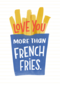Valentijnskaart Love you more than French fries