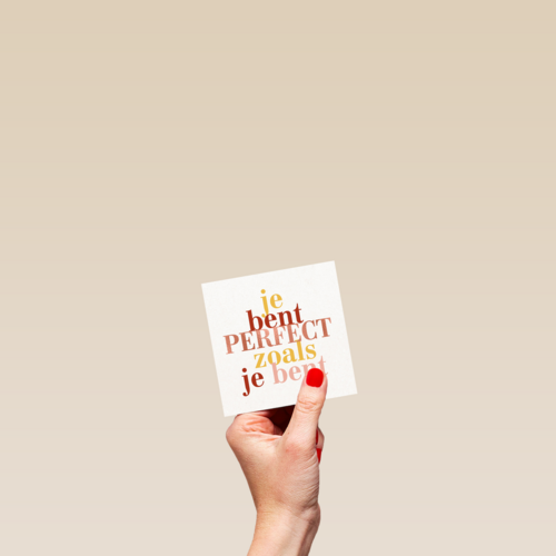 vriendschapskaart je bent perfect zoals je bent powervrouw