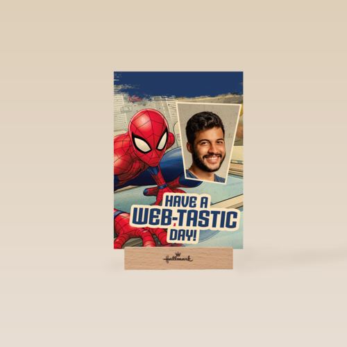 Spiderman fotokaart web tastic day