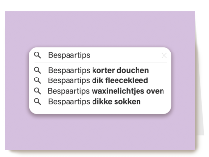 Nieuwe woning kaart met bespaartips