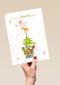 kerstkaart turnowsky rendier kerstboom