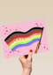 Happy Pride waving flag