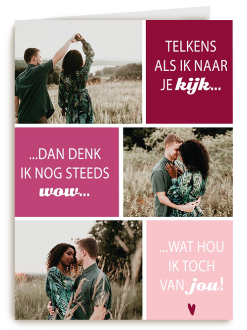 valentijnskaart foto telkens als ik naar je kijk