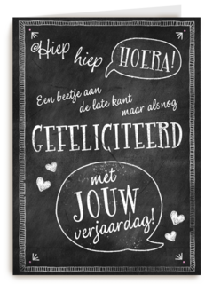 schoolbord aan de late kant