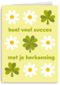 Gezakt kaart succes met je herkansing