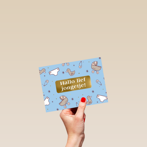 Geboorte felicitatie zoon hallo lief jongetje