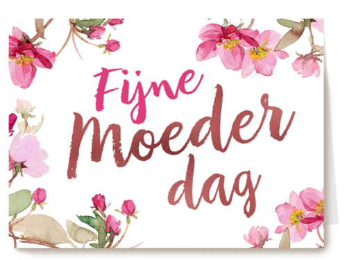fijne moederdag bloemen roze