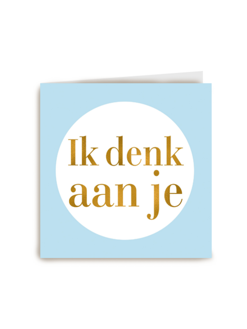Kaart Hallmark | Moeilijke Momenten | Ik Denk Aan Je Gouden Letters