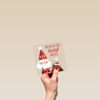 kerstkaart vrohoholijke kerst groetjes