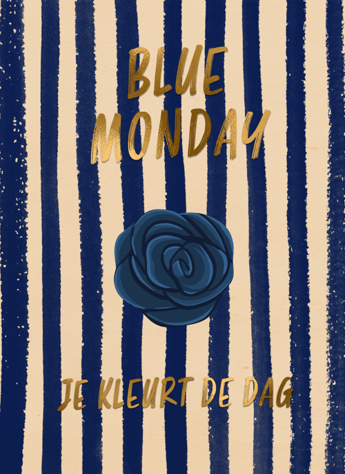 Houten Kaart | Blue Monday Je Kleurt De Dag