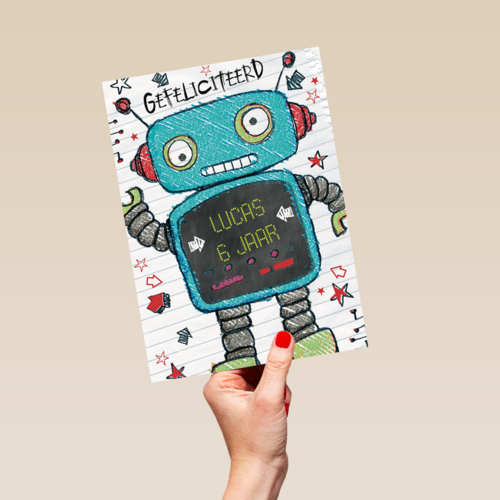 hoera gefeliciteerd robot