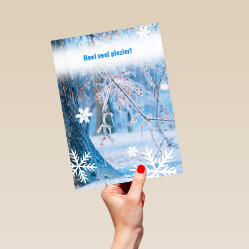 winters landschap met sneeuwvlokken