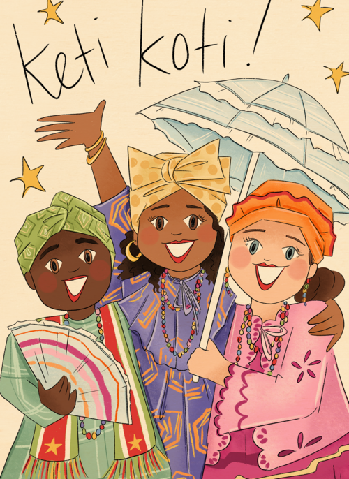 Houten Kaart Keti Koti | Houten Kaart Hallmark | Keti Koti | Matia Studio Keti Koti