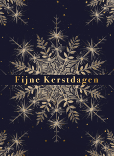 Sneeuwvlok blauw Fijne kerstdagen