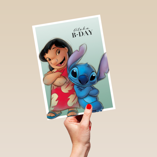 Lilo and Stitch verjaardagskaart aloha birthday