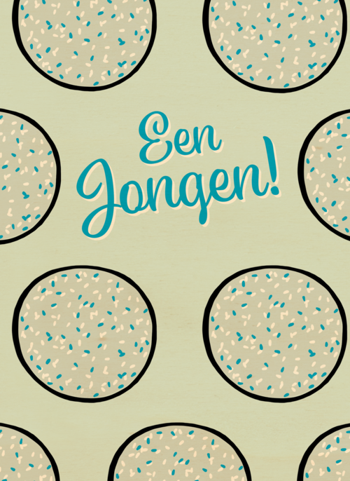Blauwe beschuit met muisjes een jongen