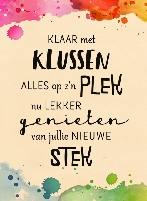 nieuwe woning nu lekker genieten kaart