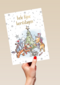 Kerstkaart Winnie de Poeh fijne kerstdagen