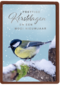 Kerstkaart vogel op tak winter