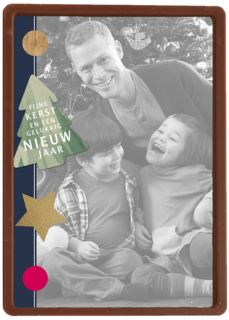 fijne kerst blauw kader