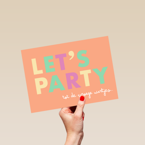 Nieuwjaar kaart lets party tot de vroege uurtjes