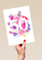 Verjaardagskaart 50 bloemen