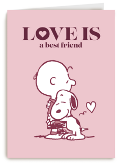 Snoopy valentijnskaart love is a best friend