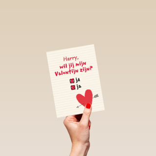 Wil jij mijn valentijn zijn naam