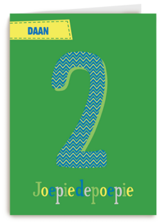 hoera jij bent 2 jaar