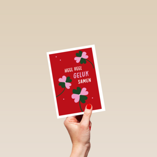 Liefdjeskaart heel veel geluk samen
