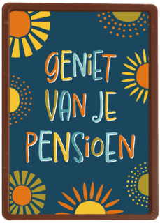 Pensioen kaart zonnetjes