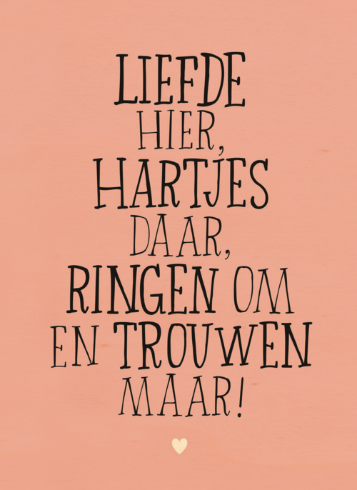 Houten Kaart Felicitatie Huwelijk | Houten Kaart Hallmark | Felicitatie Huwelijk | Huwelijks Kaart Liefde Hier Hartjes Daar Ringen Om En