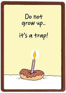 Verjaardagskaart man vrouw grappig Do not grow up