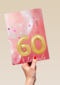 verjaardag kaart 60 leeftijden vrouw ballon