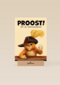 Puss in boots verjaardagskaart proost