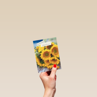 beterschapskaart met zonnebloemen